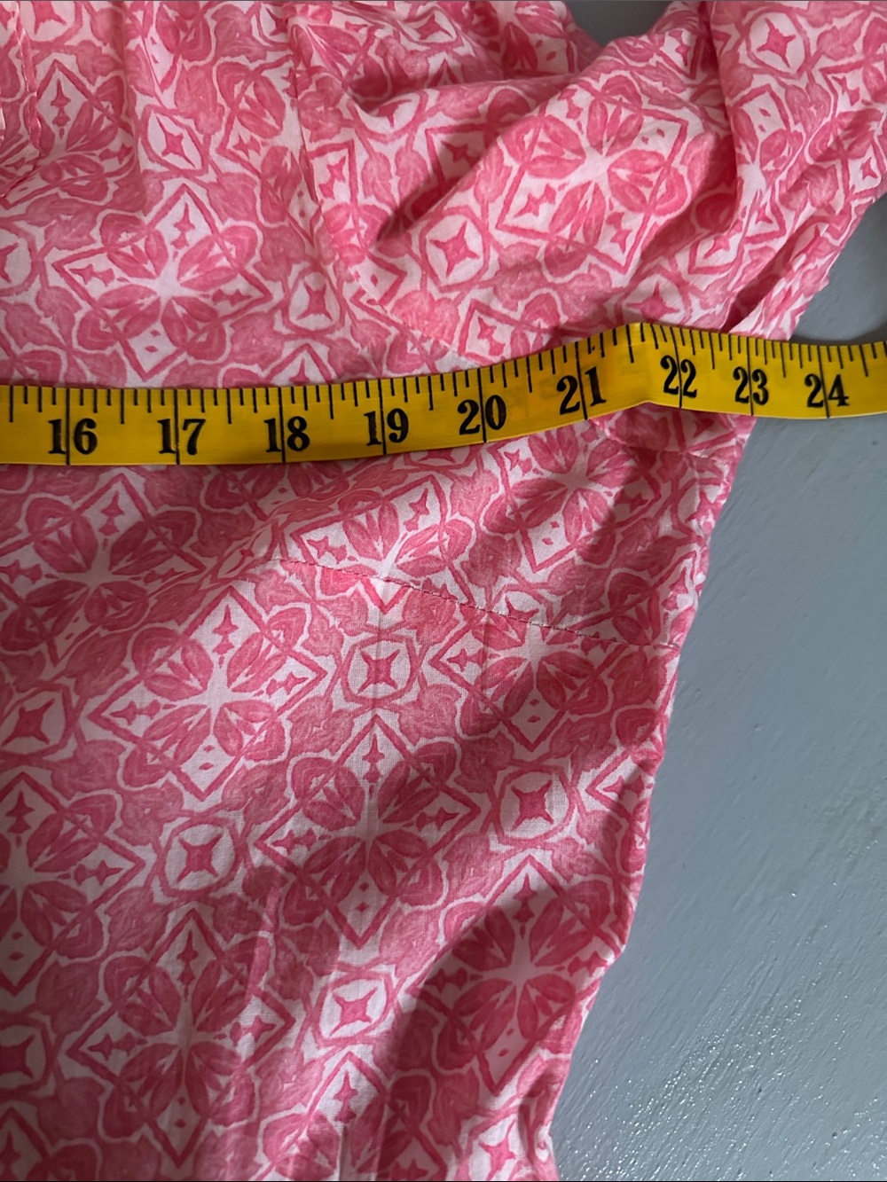 Vineyard Vines Pink Mini Tiered Cotton Dress L Resortwear Lightweight Coastal - Picture 7 of 10